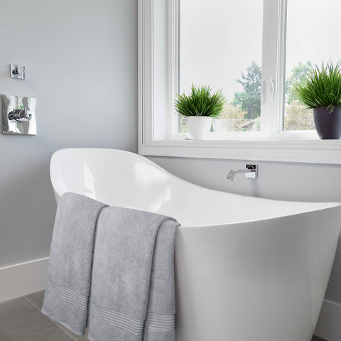 Utopia Towels in a styled bathroom indicating aesthetic fit and comfort