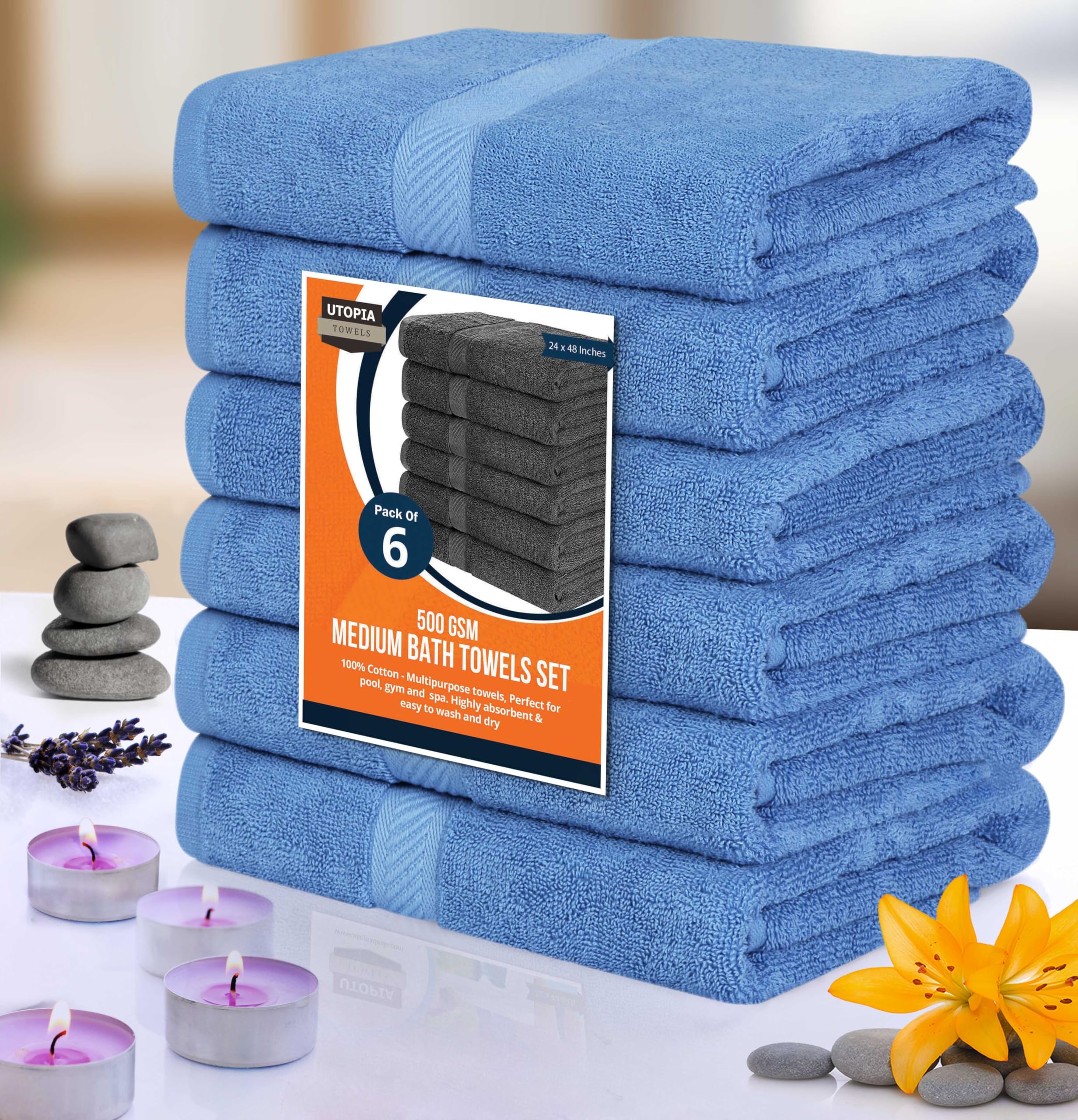 Utopia Towels OEKO-TEX label detail indicating tested safety and reduced harmful substances