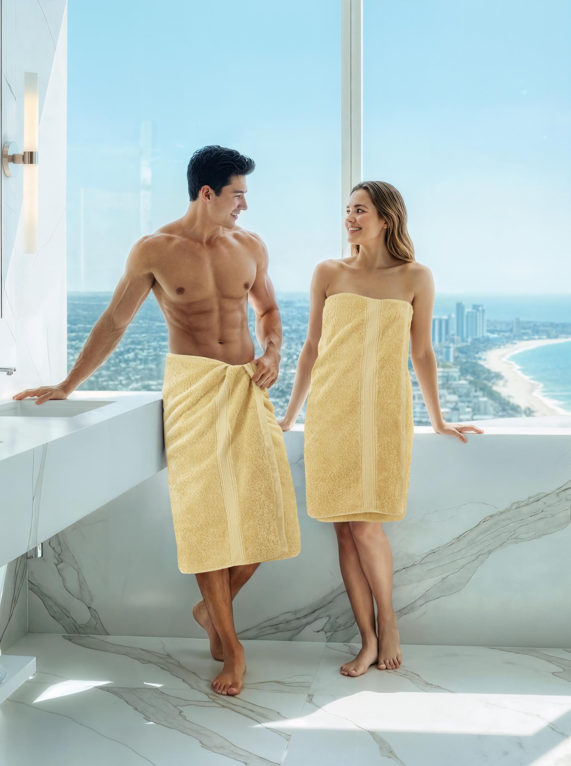 Utopia Towels on a beach lounger showing versatile outdoor use