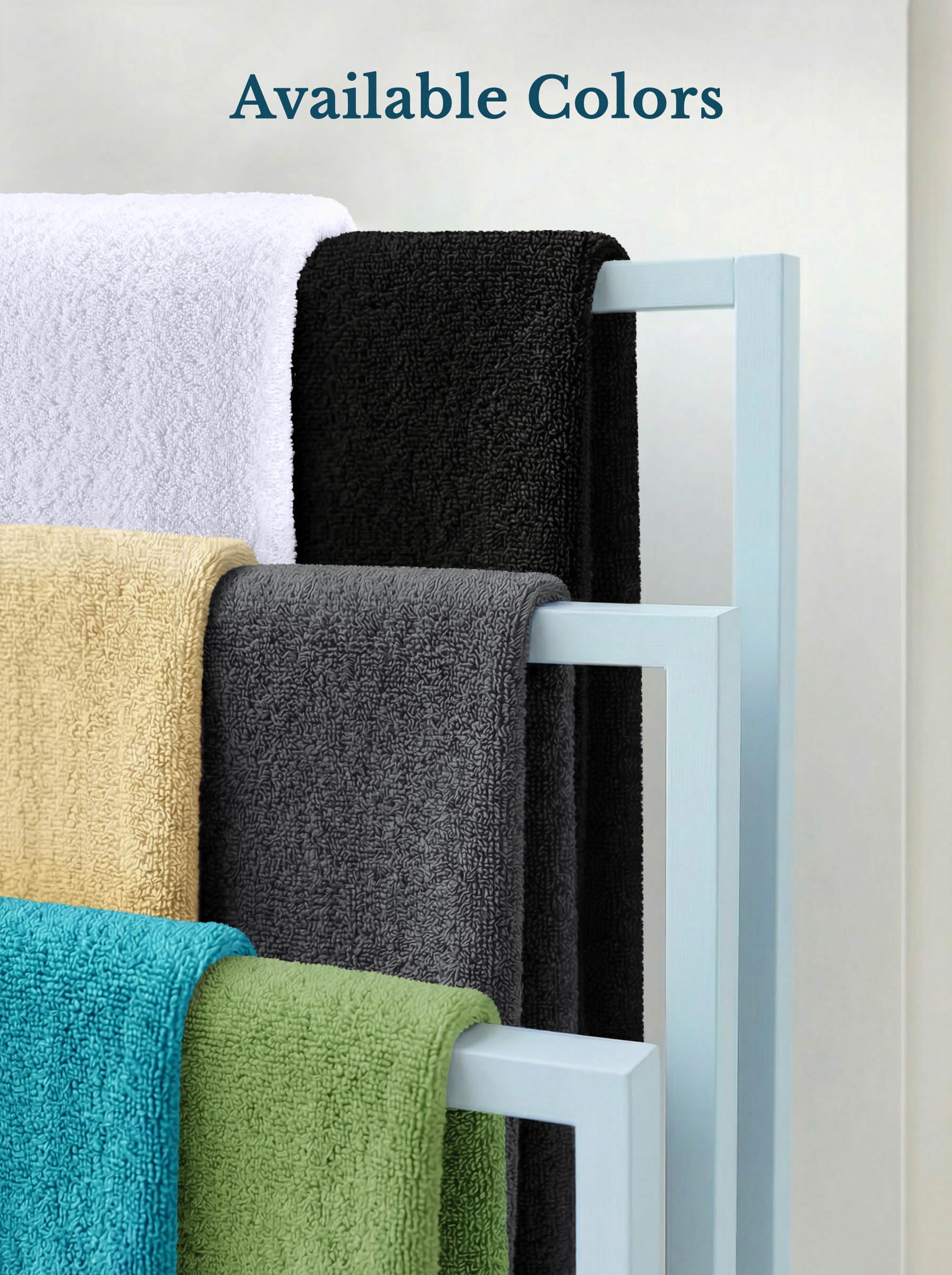 Utopia Towels four towels arranged flat to show full set and consistent quality