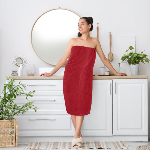Utopia Towels person wrapping sheet around body for full coverage benefit