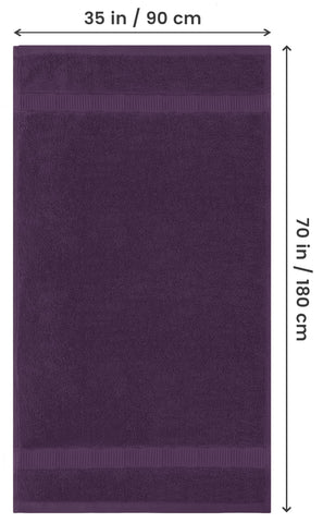 Utopia Towels full-size spread displays 35x70 inch coverage benefit: generous body wrap