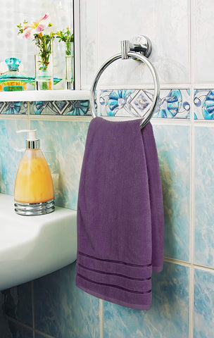 Utopia Towels hand towel detail highlighting viscose stripe and soft-touch finish for sink use