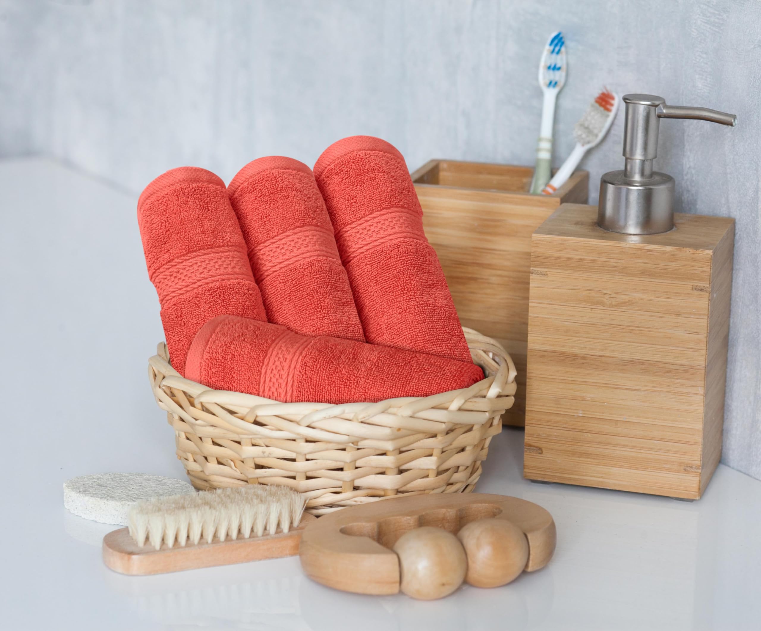Utopia Towels used poolside drying hands showing quick, convenient performance