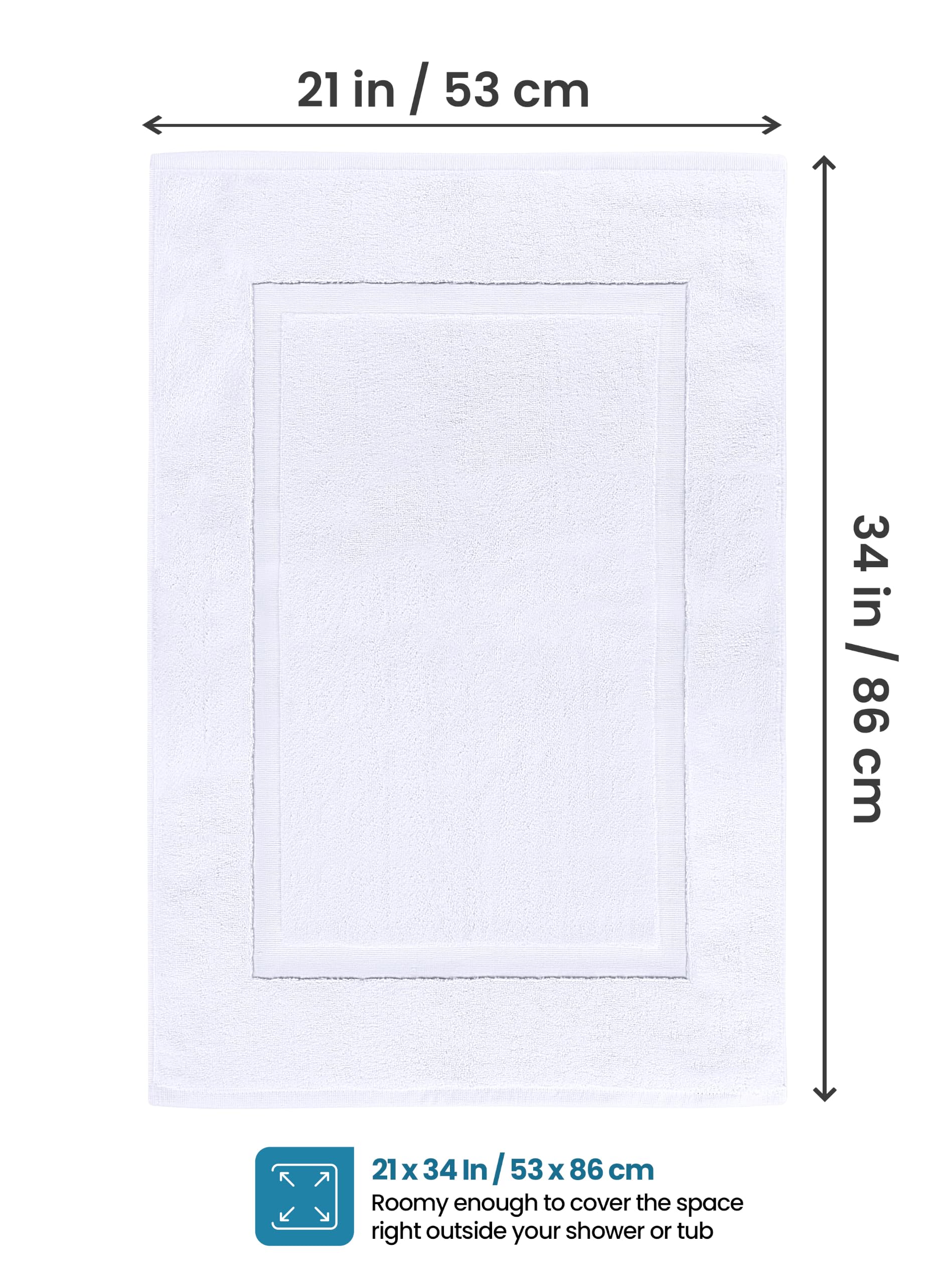 Detail of reversible sides on Utopia Towels mat showing two usable faces for longevity
