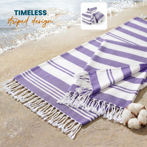 Utopia Towels draped over a chair to show 40x72 inch scale and full-body coverage benefit