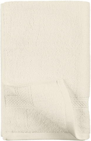 Utopia Towels held in hand to show 16x28 inch size and scale