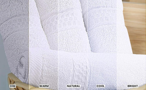 Utopia Towels size comparison on chair showing scale for everyday use