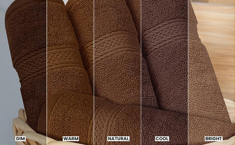 Utopia Towels size comparison next to ruler showing accurate dimensions