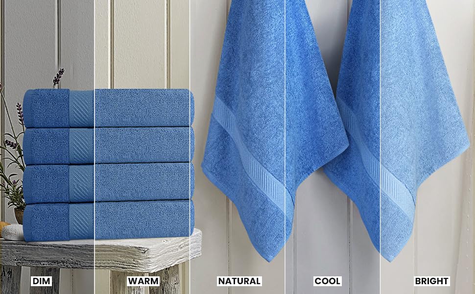 Utopia Towels next to ruler for size comparison showing 24x48 inch practical dimensions