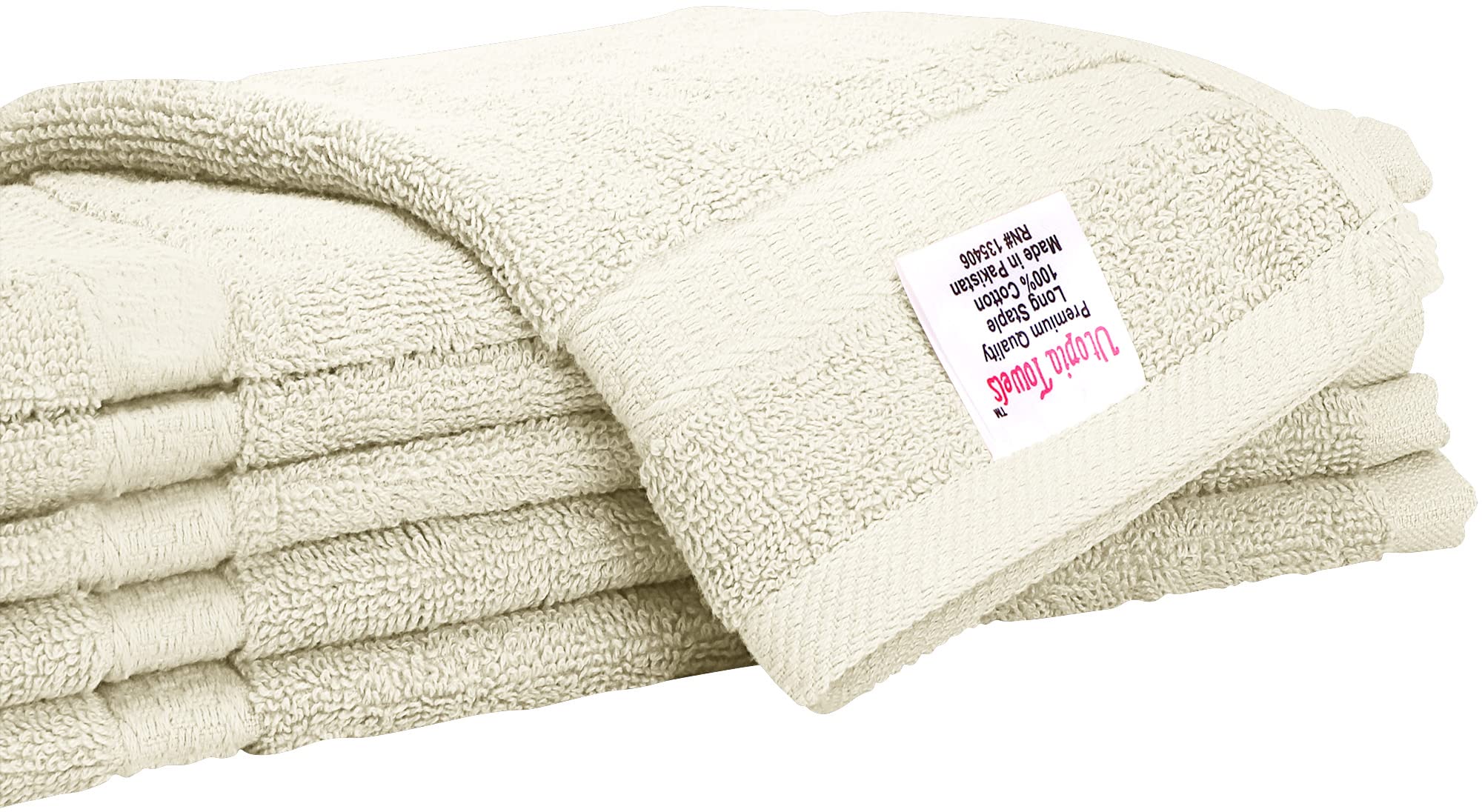 Utopia Towels cloth soaking up water to show quick absorbency and practical performance