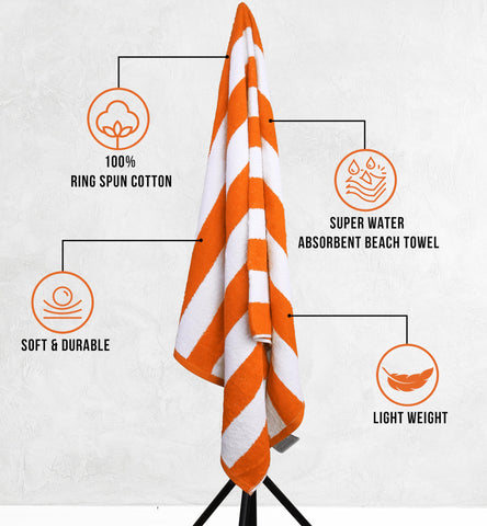 Utopia Towels spread on sand illustrating roomy 30x60 comfort for lounging