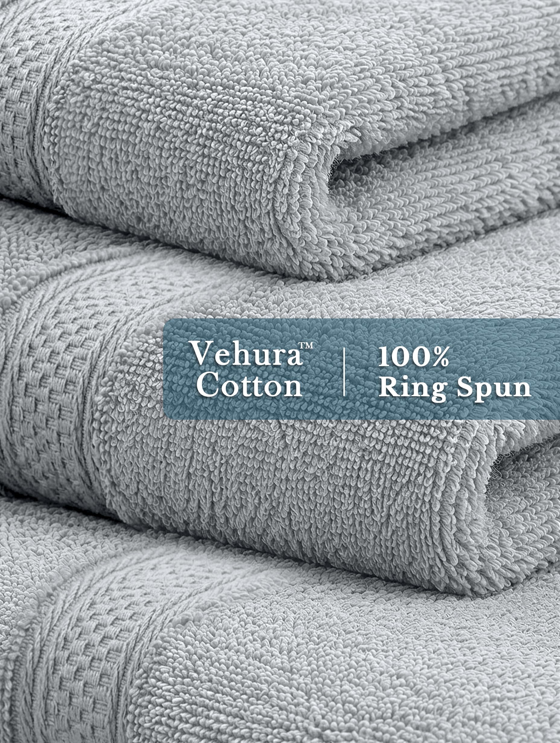 Utopia Towels texture detail and hemstitch highlighting reinforced edges