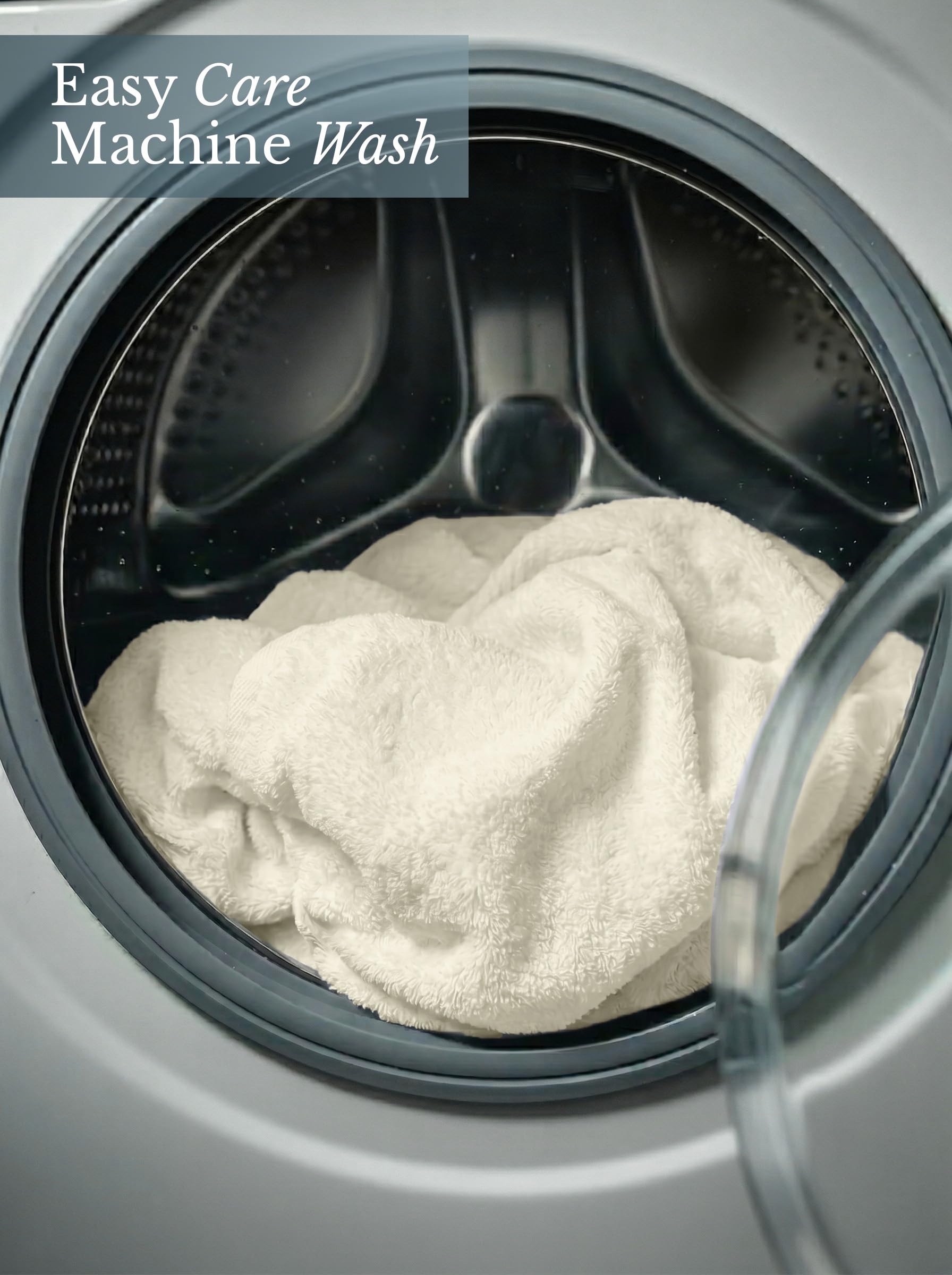 Utopia Towels hand pressing fabric showing plush texture benefit