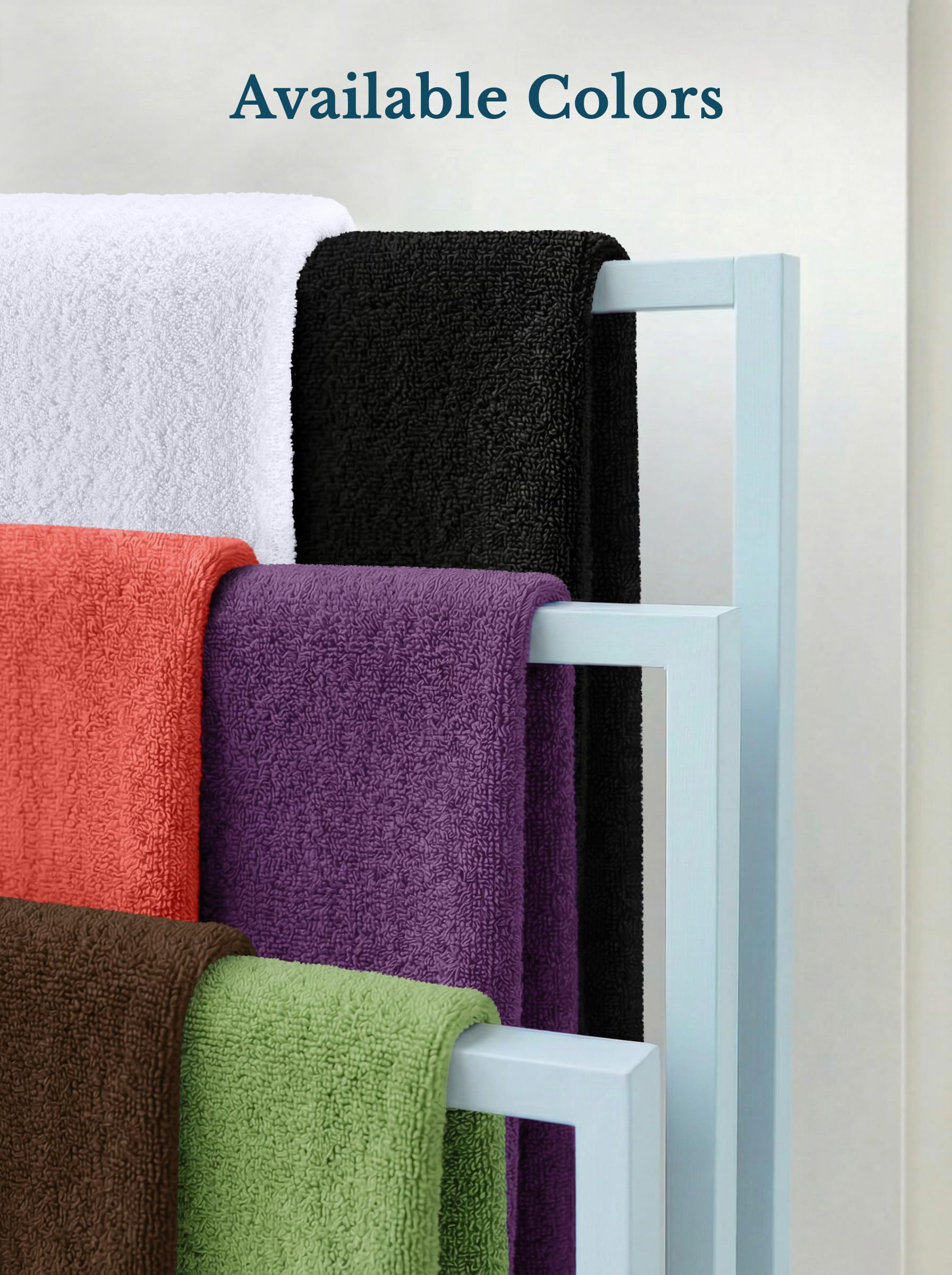 Utopia Towels placed near washing machine showing easy machine-wash care
