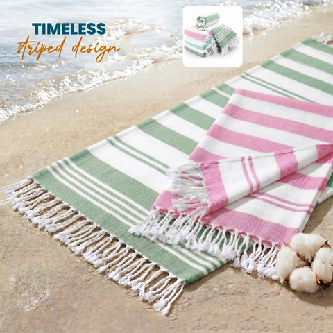 Utopia Towels color arrangement of aqua, pink, sea foam, cool grey showing stylish set