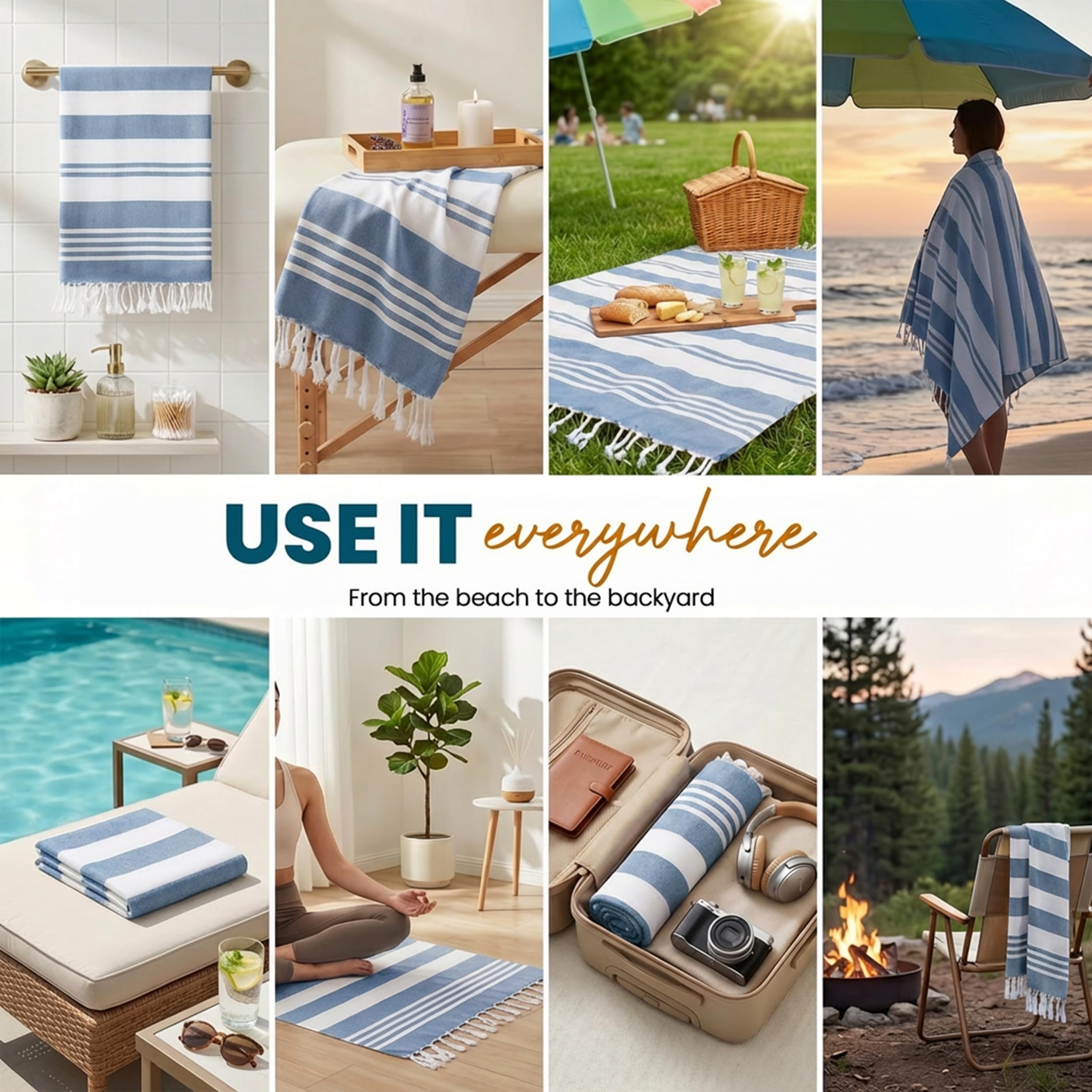 Utopia Towels rolled in suitcase shows travel-friendly size