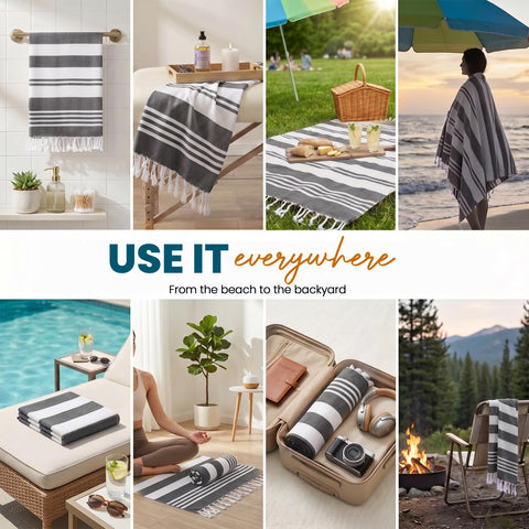 Utopia Towels texture detail edge stitching for long-lasting durability
