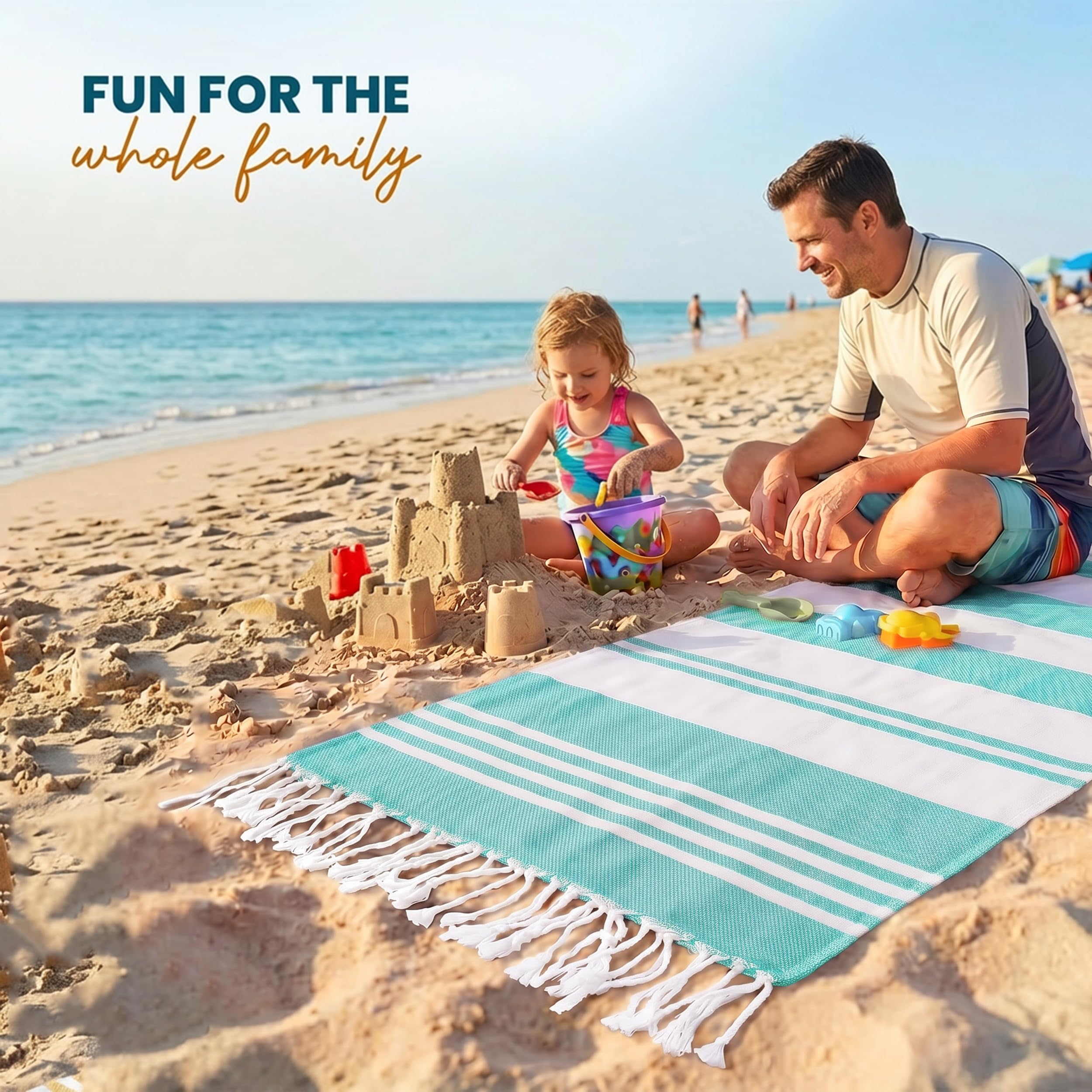 Utopia Towels used as yoga mat and picnic blanket showing versatile multiuse benefit