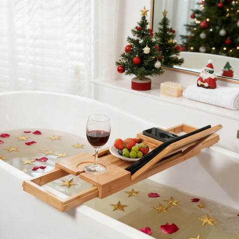 Utoplike bamboo angled groove holding phone and tablet for hands-free viewing