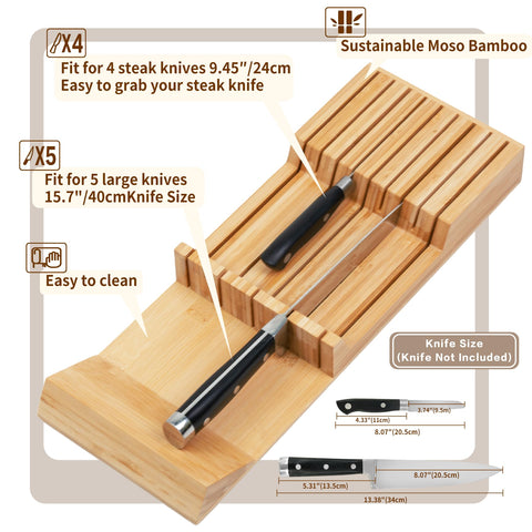 Utoplike finger-groove detail illustrating easy, safe knife retrieval and reduced blade contact