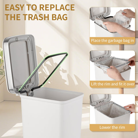 UUJOLY hidden bag ring securing liner for mess-free replacement and tidy appearance