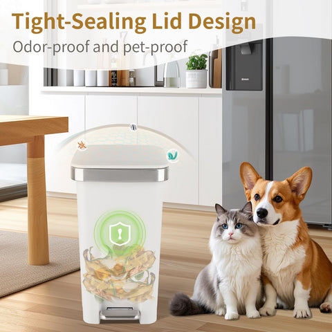 UUJOLY in-use image of foot pedal activation offering hygienic disposal