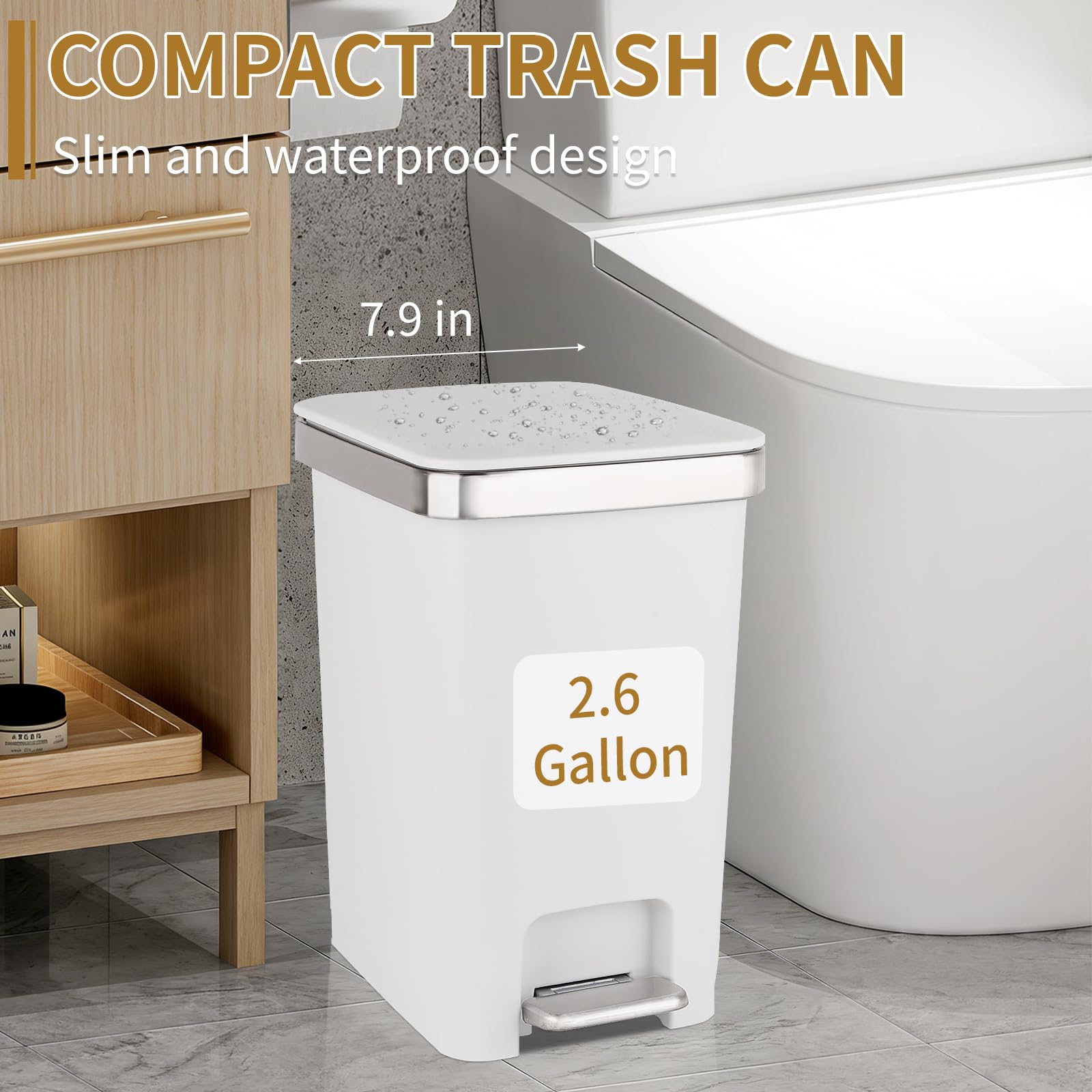 UUJOLY product packaging with included trash bag rolls for immediate use