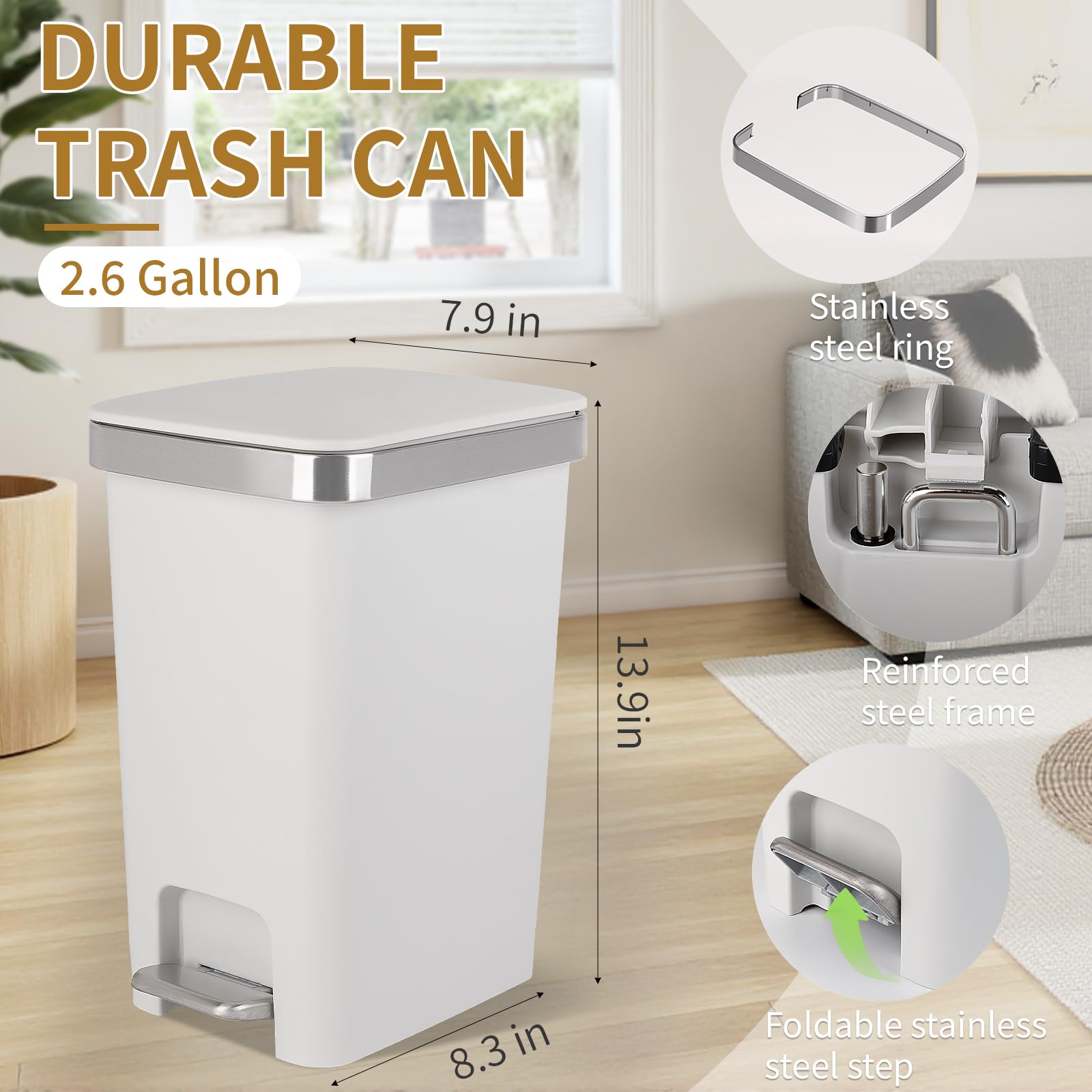 UUJOLY lid detail showing soft-close mechanism for quiet, smooth operation
