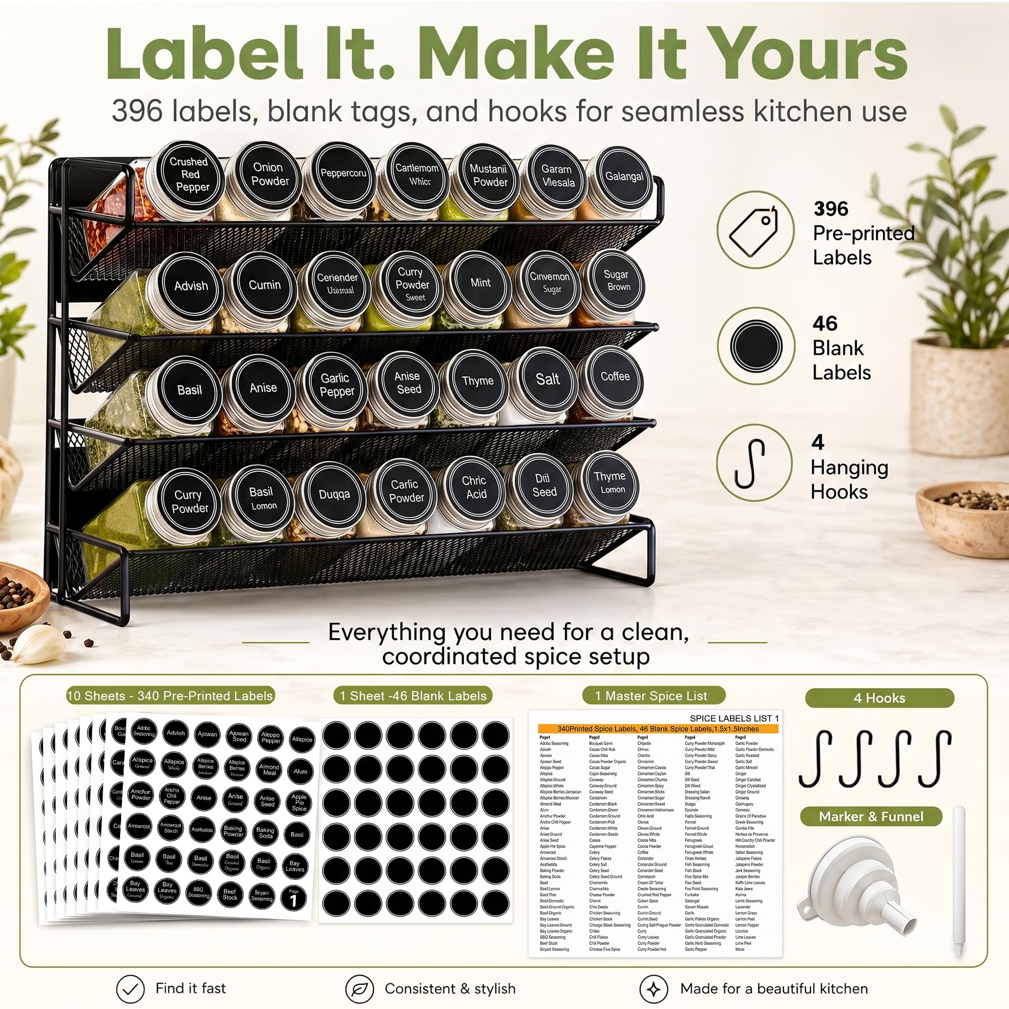 UVIAHOMI lifestyle scene in kitchen displays stylish organization and cooking convenience