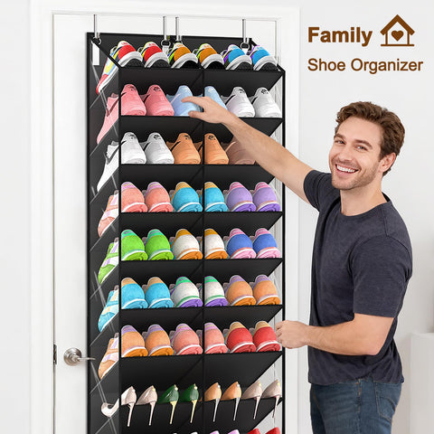 UVIAHOMI organizer packed with sneakers and heels illustrating large-capacity storage