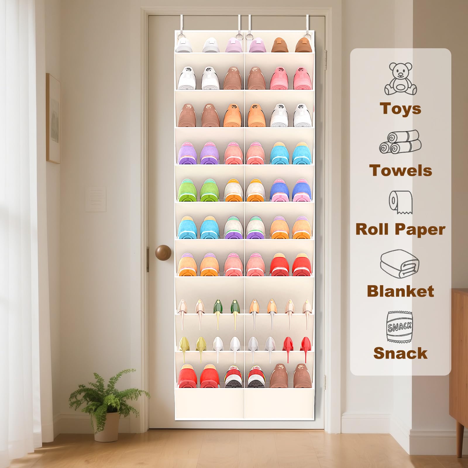UVIAHOMI organizer used for towels and hats to demonstrate versatile storage