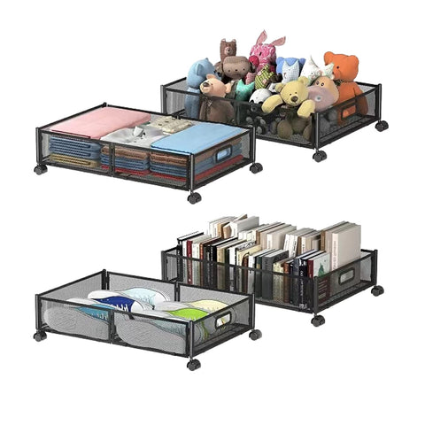 Uyokcnie front view of under-bed drawer showing compact storage benefit