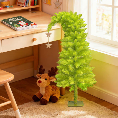 UZKEW tree beside common objects showing 3FT tabletop scale benefit: space-saving decoration