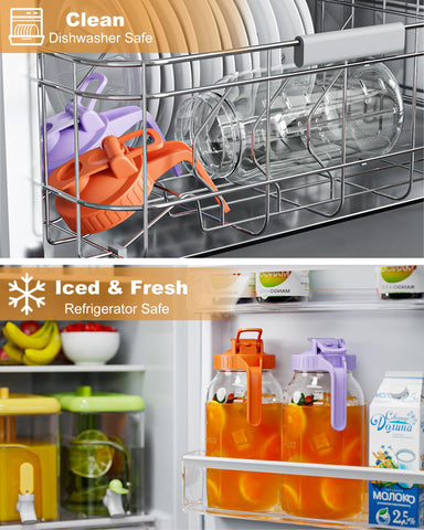 VA1KENE 64oz capacity beside measuring cup to display volume