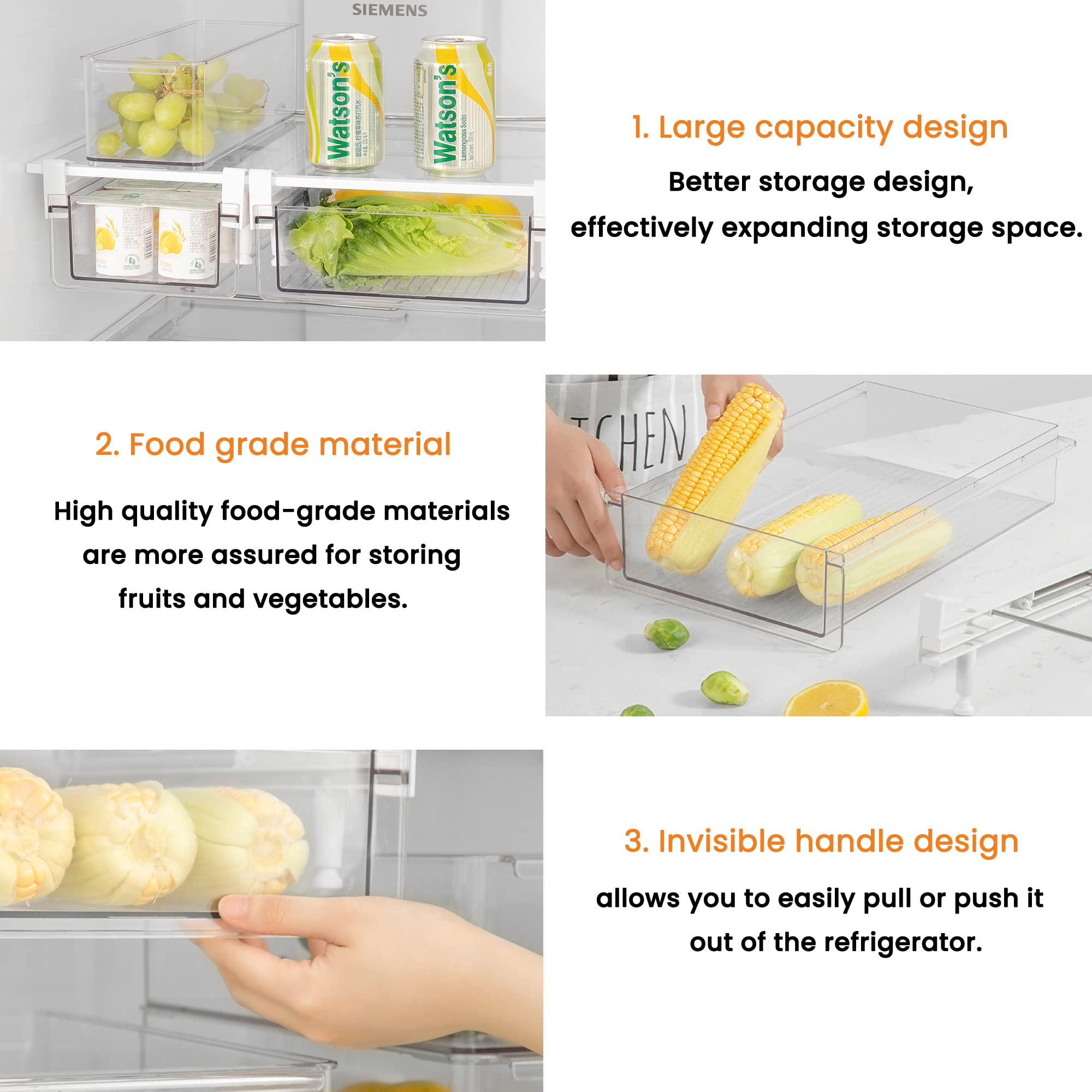 vacane installed in refrigerator demonstrating improved visibility and access