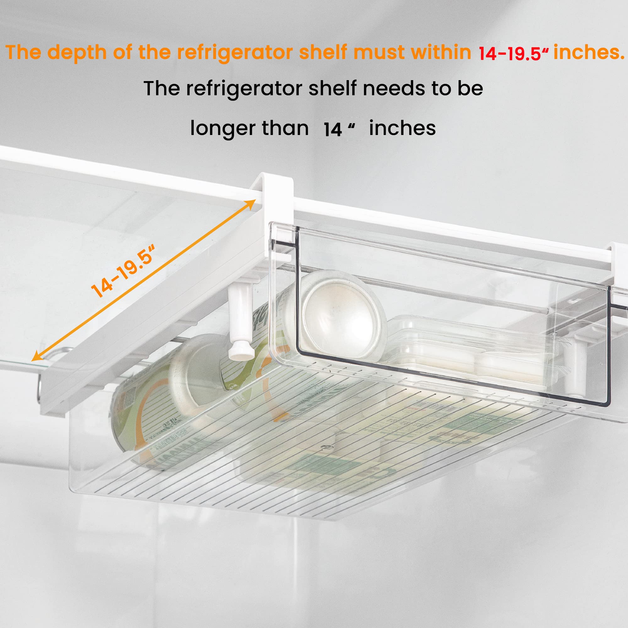 vacane in kitchen lifestyle scene showing tidy fridge and usable shelf space
