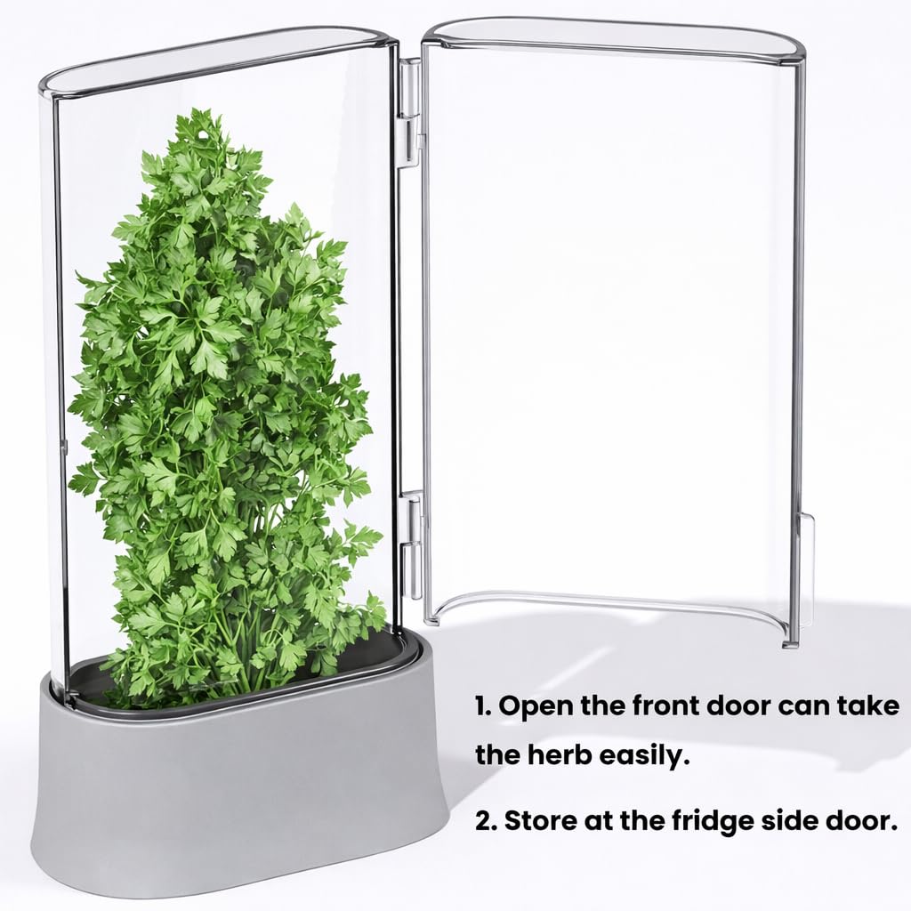 vacane with asparagus in fridge door bin saving shelf space and preventing spills benefit