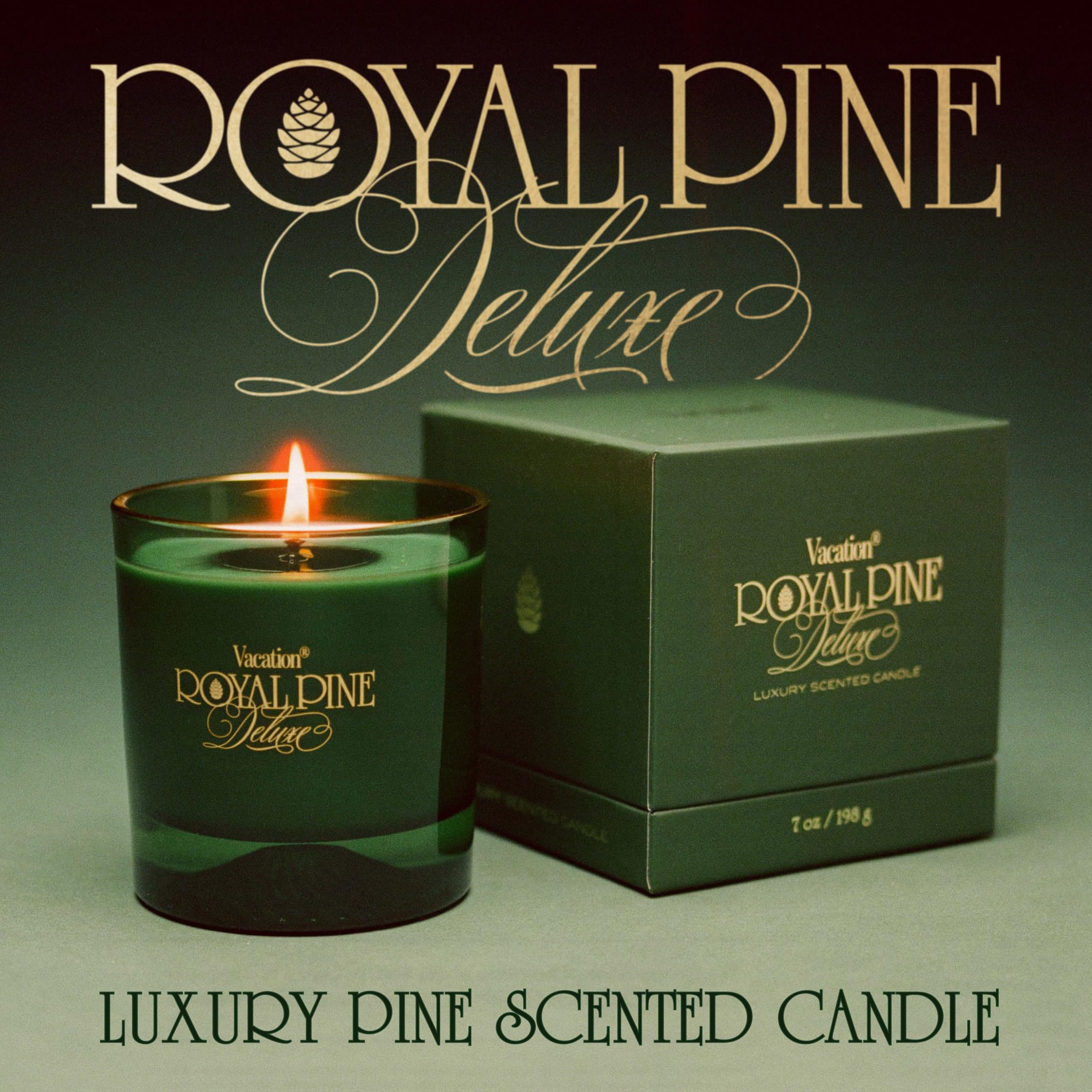 Vacation Royal Pine weighted glass detail emphasizing premium finish and stable base for safe display