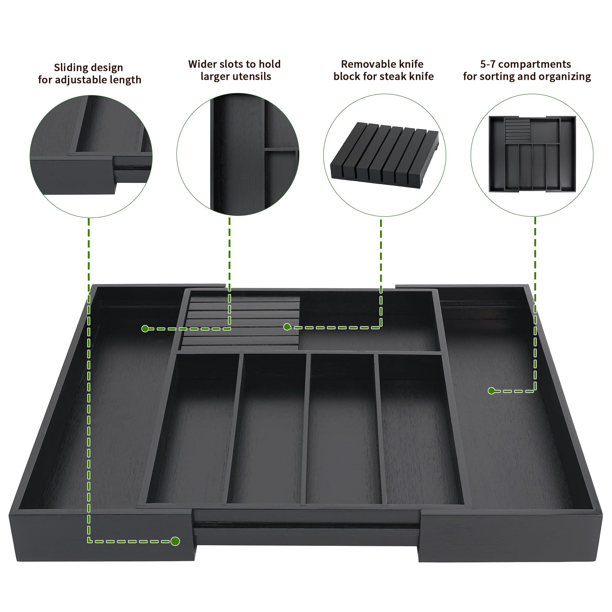 VaeFae compartments filled with utensils highlighting easy organization and access