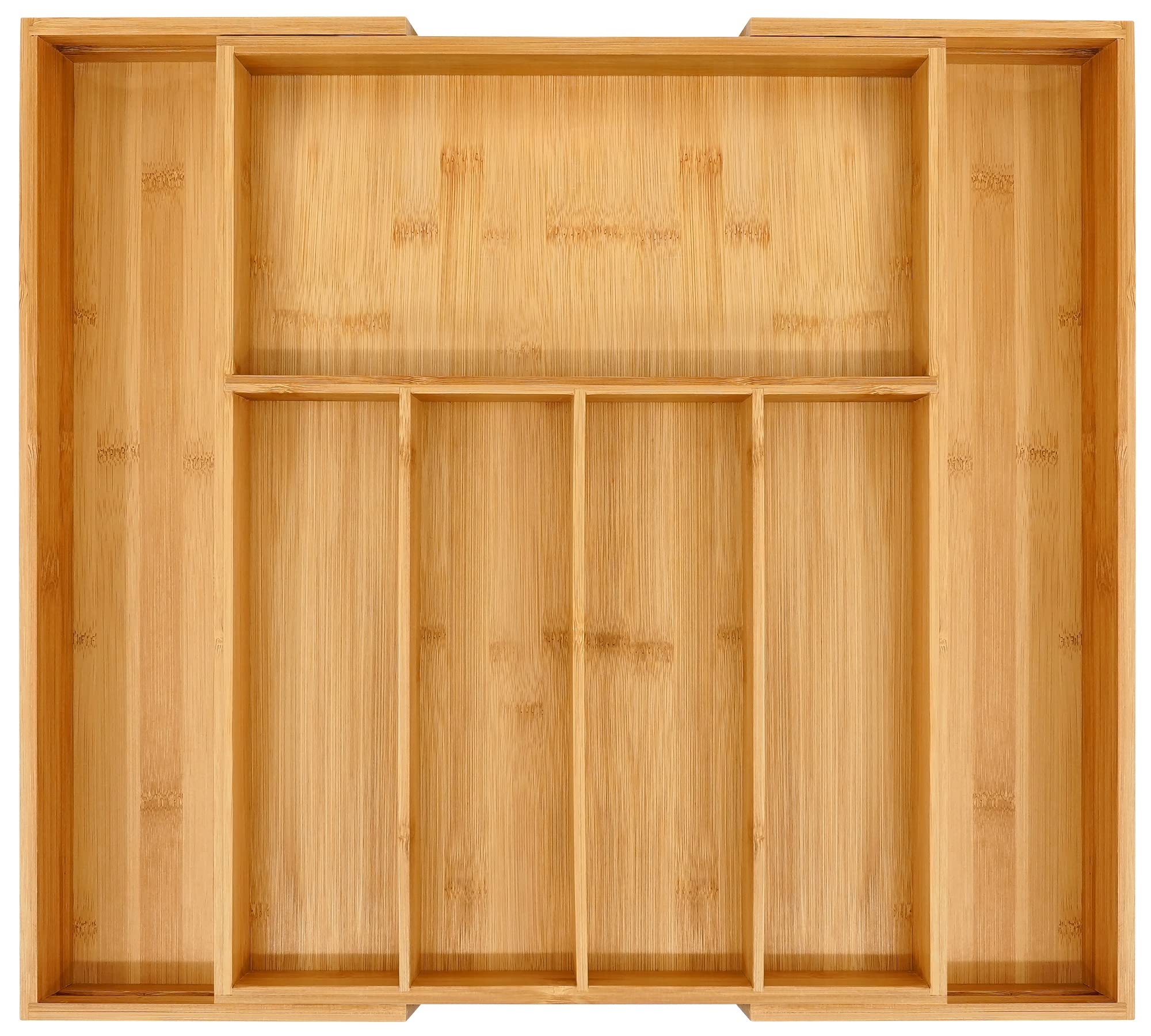 VaeFae front view showing natural bamboo organizer and tidy layout benefit