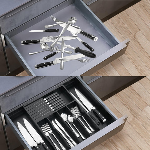 VaeFae organizer inside kitchen drawer lifestyle scene demonstrating clutter-free storage