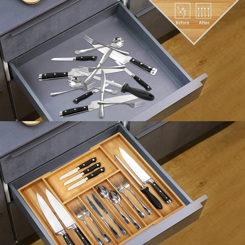 VaeFae installed in drawer showing organized utensils and quick access benefit