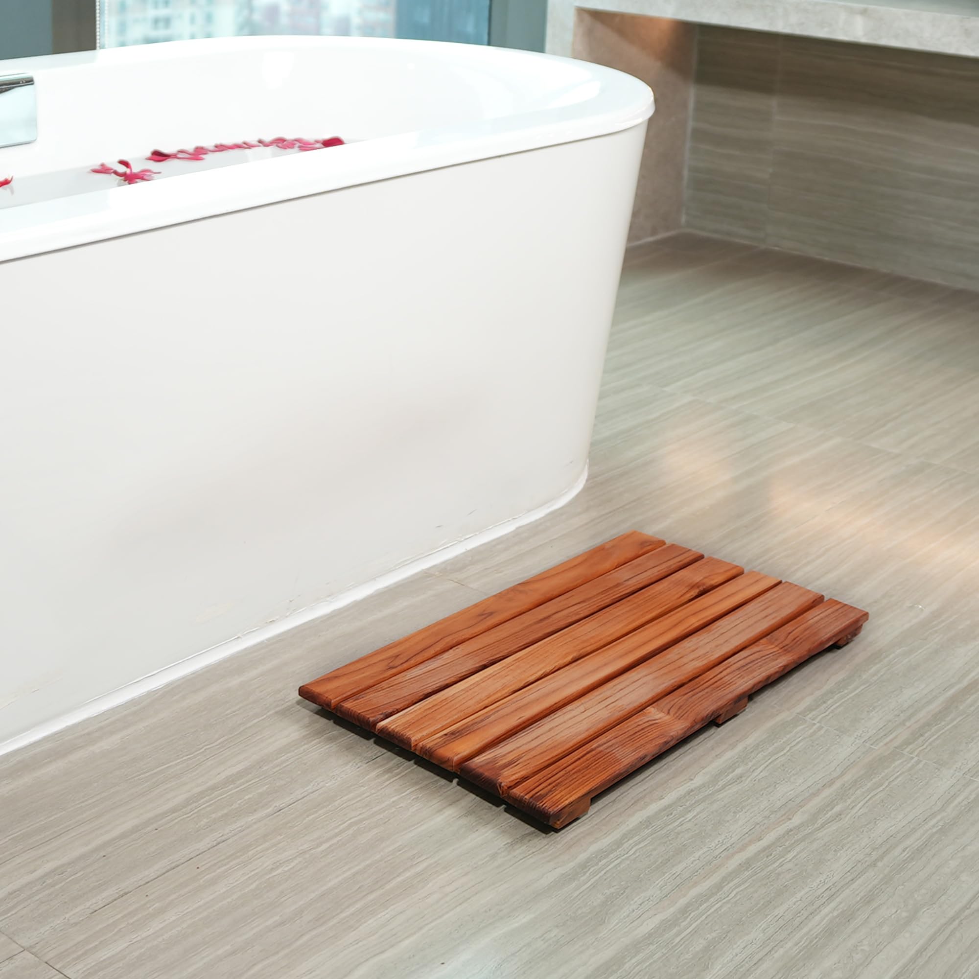 VaeFae mat beside measuring tape showing 20 x 13 inch compact scale