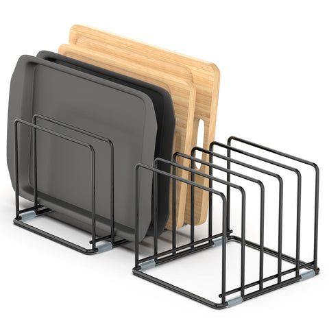 VAEKUCEAN front view of rack showing five vertical slots for organized storage