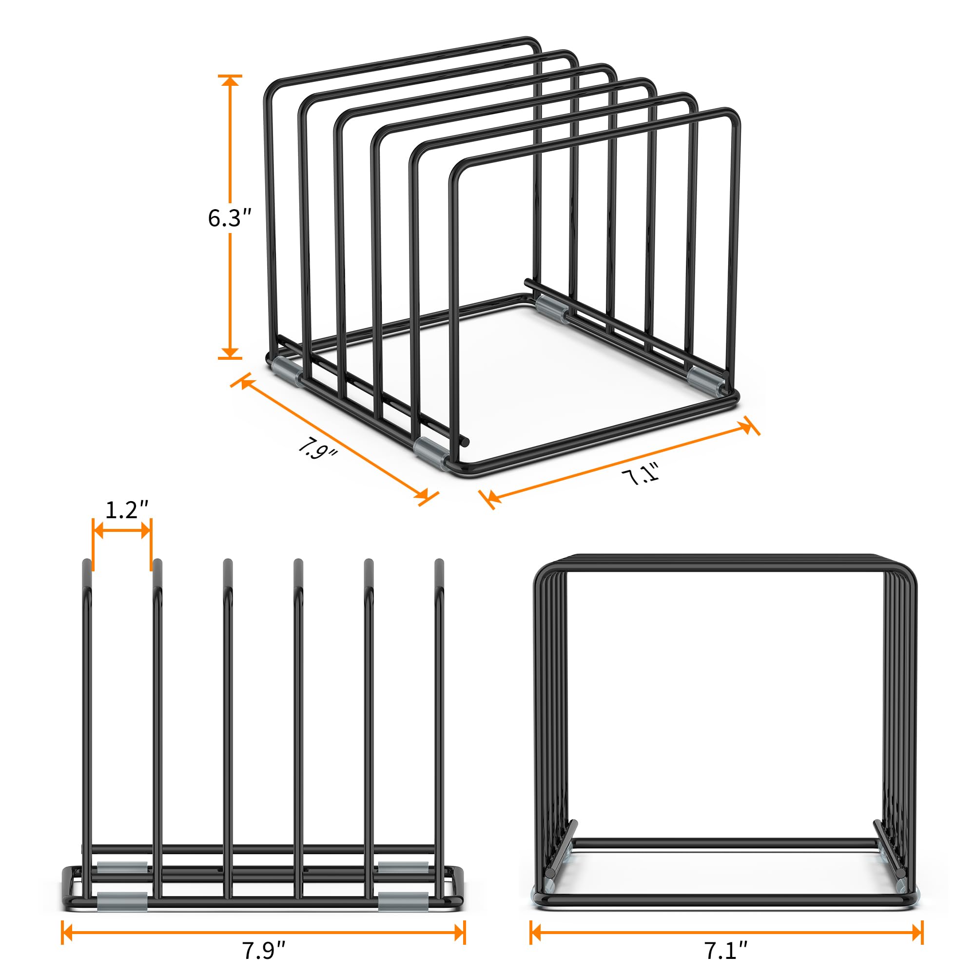 VAEKUCEAN side profile displaying slot spacing and capacity for thin boards