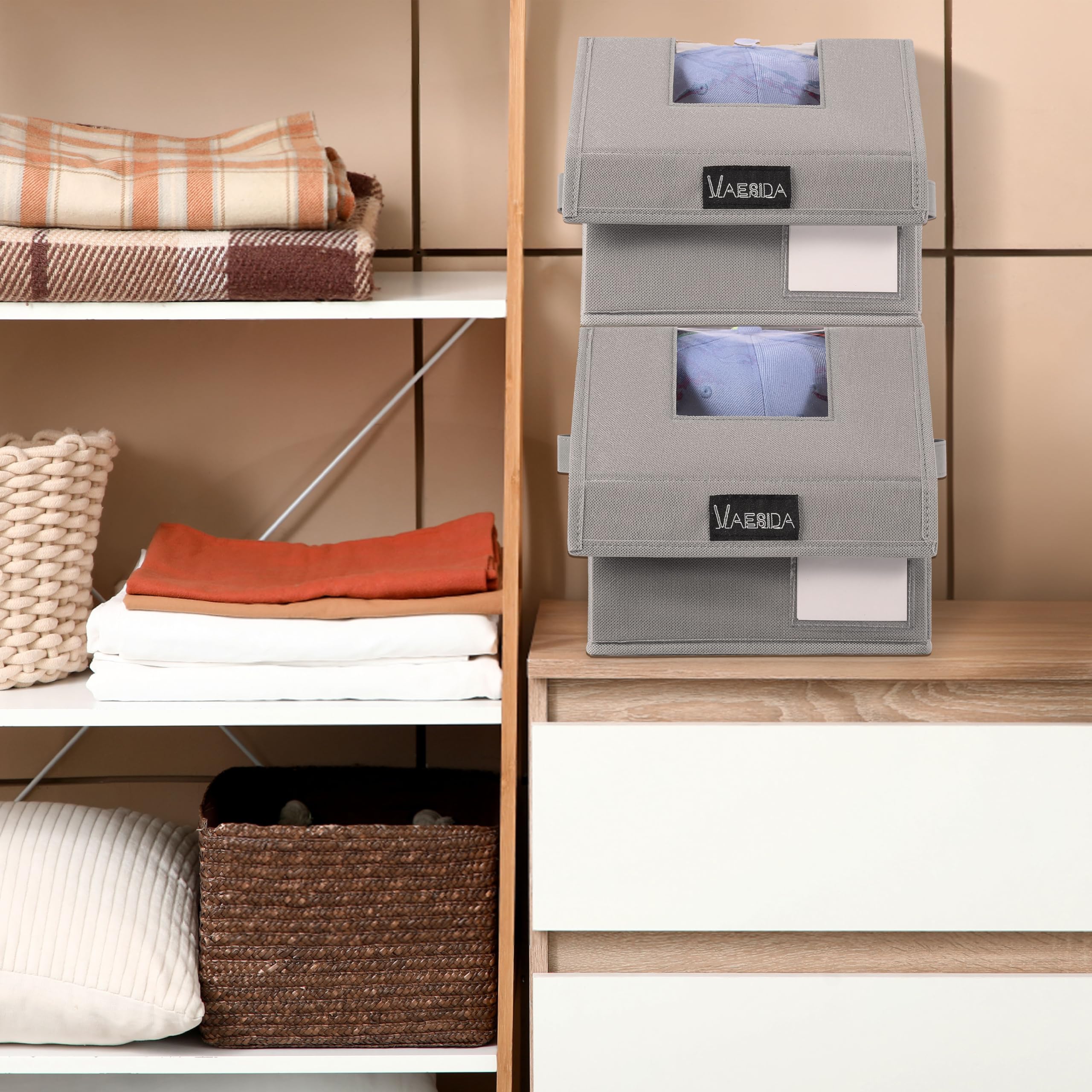 VAESIDA fabric and cardboard texture showing durable odorless material
