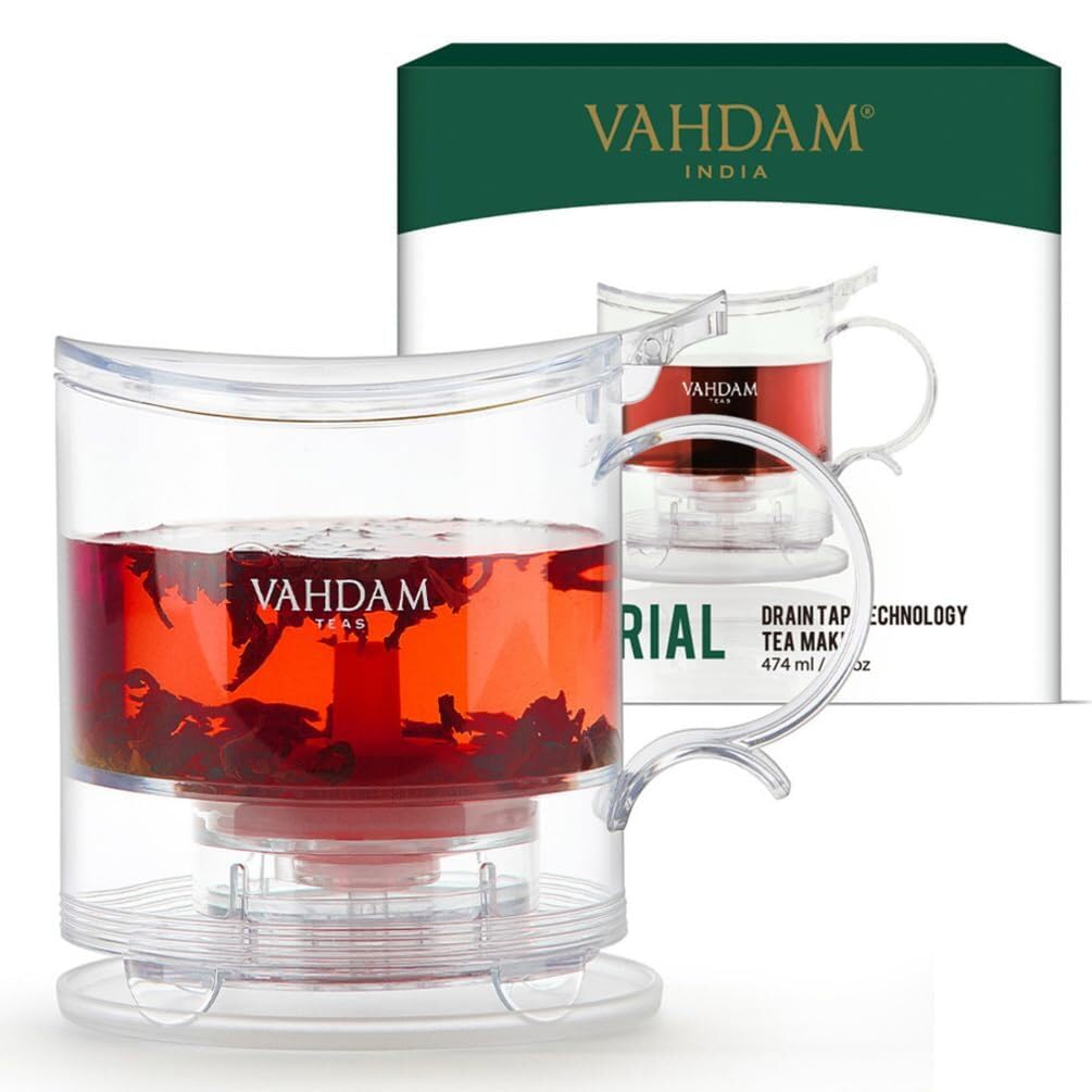 VAHDAM Imperial front view showing sleek teapot and easy handling benefit