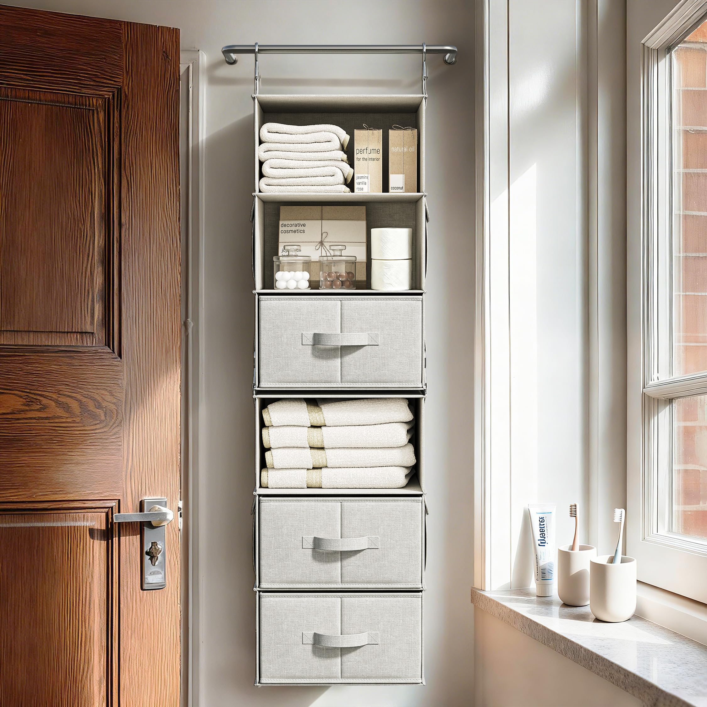Vailando drawers open showing organized socks, underwear and hidden essentials