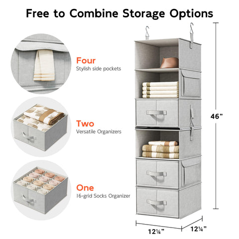 Vailando in-closet lifestyle styling demonstrating neat vertical storage in small closets